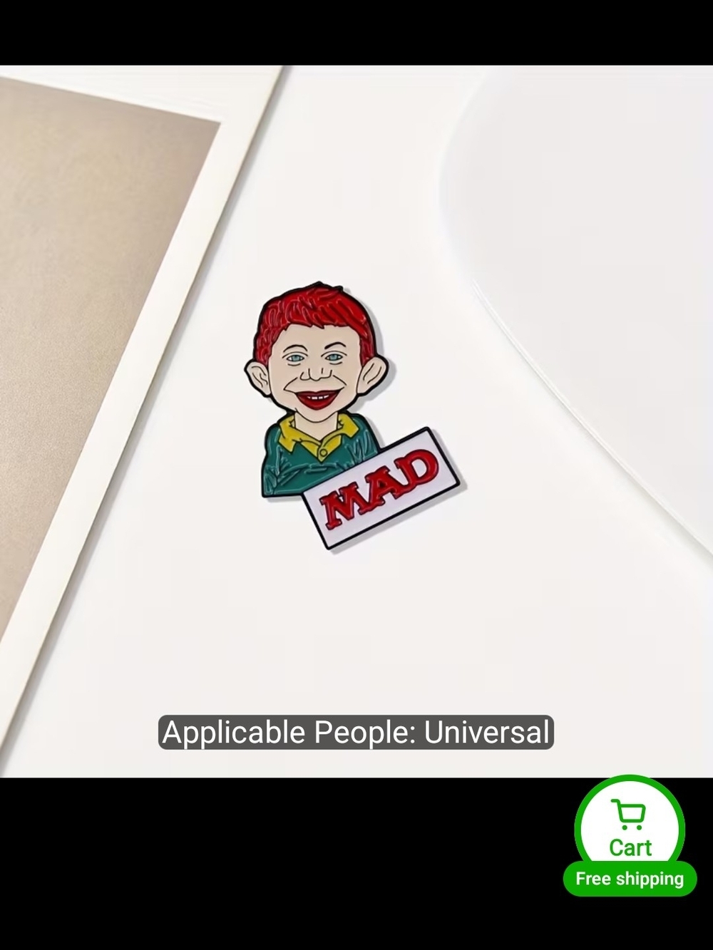MAD Alfred E Neuman Enamel - Novelty Lapel Pin